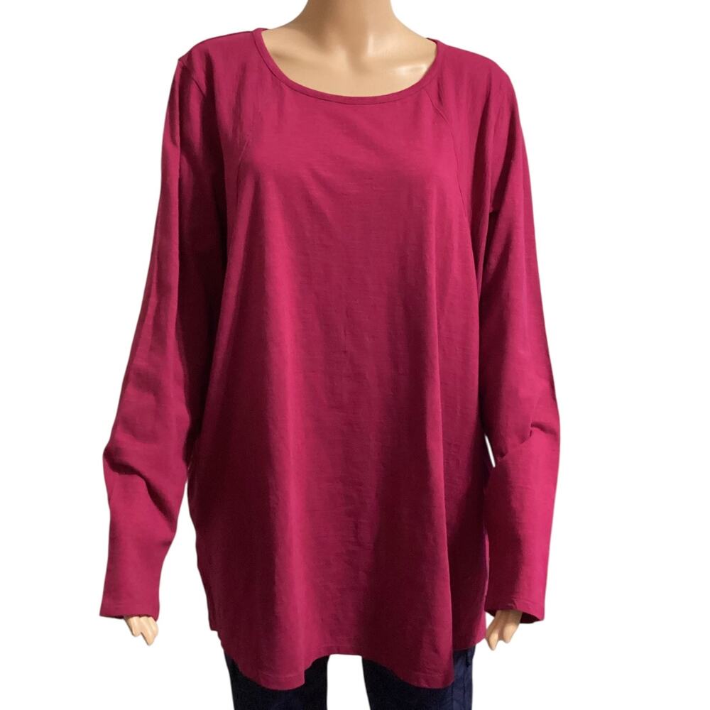 Coldwater Creek To the‎ Point Knit Tunic relaxed-fit long-sleeve top size L